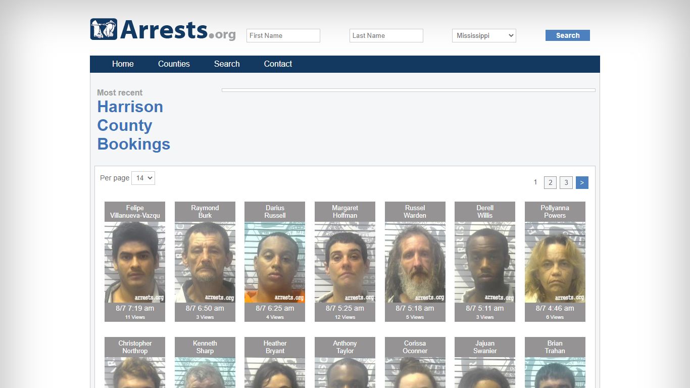 Harrison County Arrests and Inmate Search